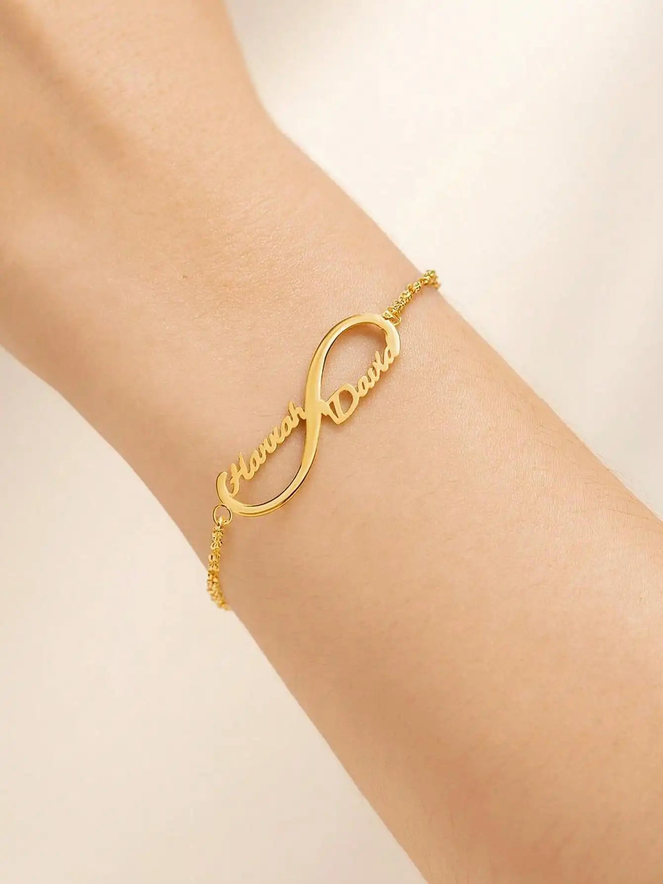 DOREMI Customized Infinity Bracelet With Double Names