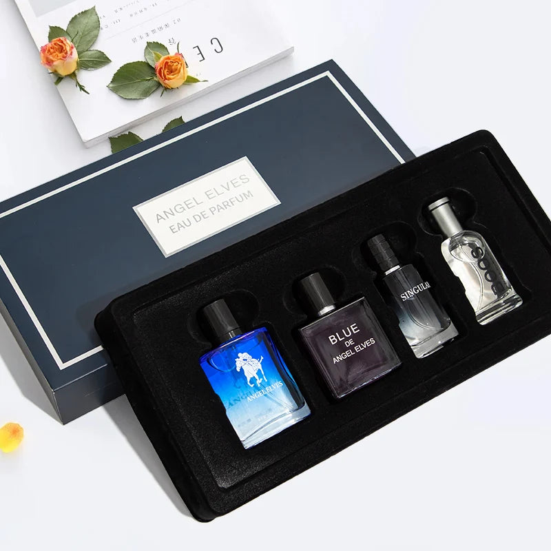 4-Piece Luxury Men’s Cologne Gift Set – Long-Lasting Fragrance & Pheromone Perfume (30ml x 4)