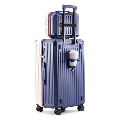 Multifunction Spinner Luggage with USB Charging Port and Cup Holder
