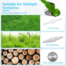 Electric Cordless Weed Eater 21V 3-in-1 Lightweight Edger Stringless Weed Trimmer with Wheel Blade