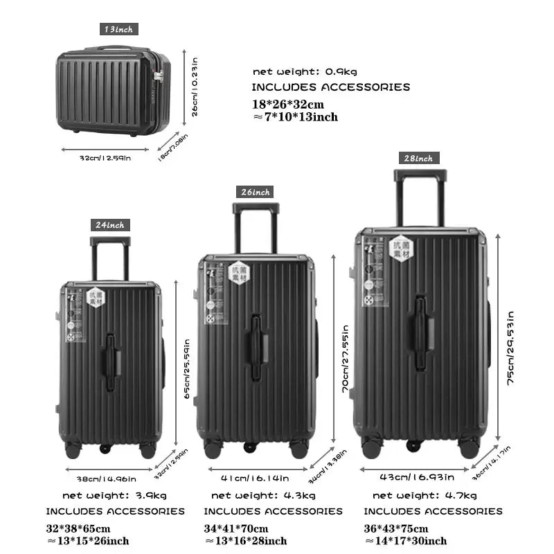 Multifunction Spinner Luggage with USB Charging Port and Cup Holder