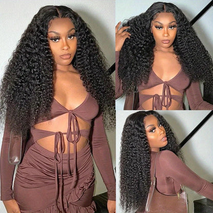 24" Curly Lace Front Human Hair Wigs