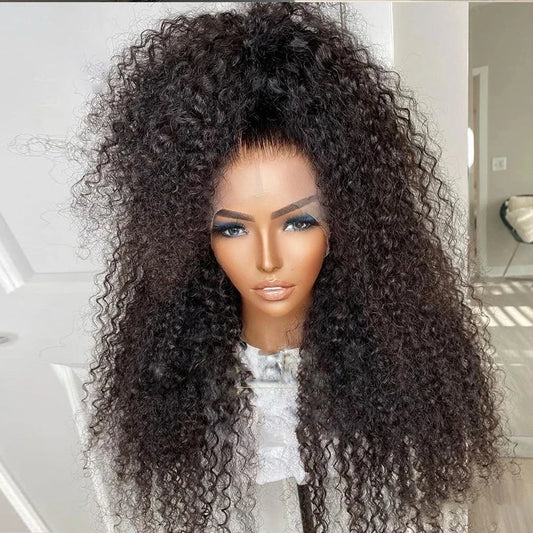 24" Curly Lace Front Human Hair Wigs