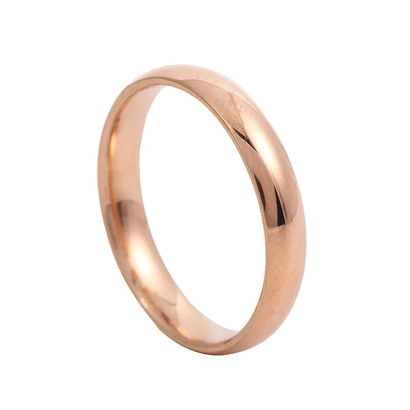 Simple 6mm Titanium Wedding Band - Hypoallergenic Couple Ring