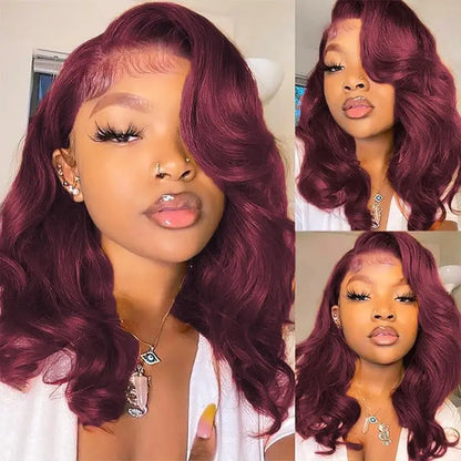 Body Wave 13x4 HD Lace Frontal Human Hair Bob Wig