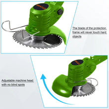 Electric Cordless Weed Eater 21V 3-in-1 Lightweight Edger Stringless Weed Trimmer with Wheel Blade