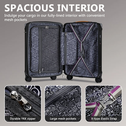 Joyway 20in Carry On Luggage with Cup Holder and USB Port