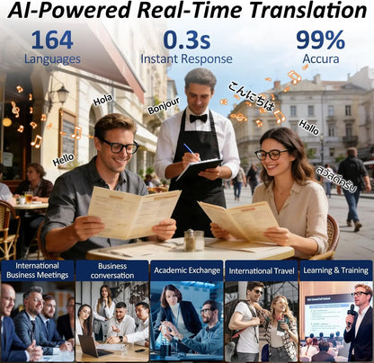 Smart AI Glasses with 8MP Camera & Real-Time Translation