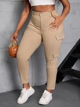 High Waist Straight Cargo Jeans