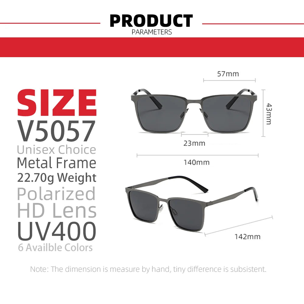 Classic Rectangle Polarized Sunglasses