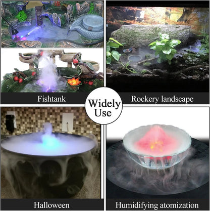 Halloween Ultrasonic Mist Maker Fogger with LED Pumpkin Light