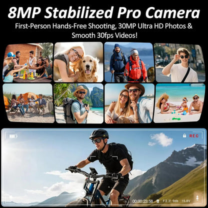 Smart AI Glasses with 8MP Camera & Real-Time Translation