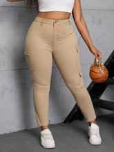 High Waist Straight Cargo Jeans