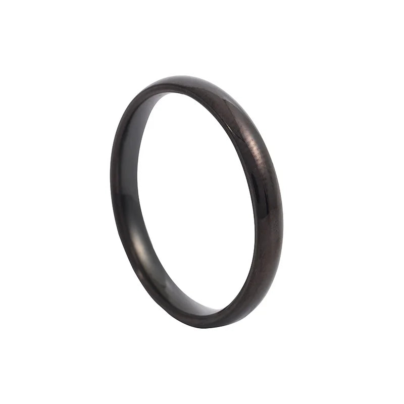 Simple 6mm Titanium Wedding Band - Hypoallergenic Couple Ring