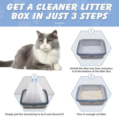 Heavy-Duty Cat Litter Box Refill Bags & Liners