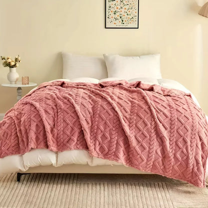 Lamb Fleece Comfortable Soft Plush Thick Blanket