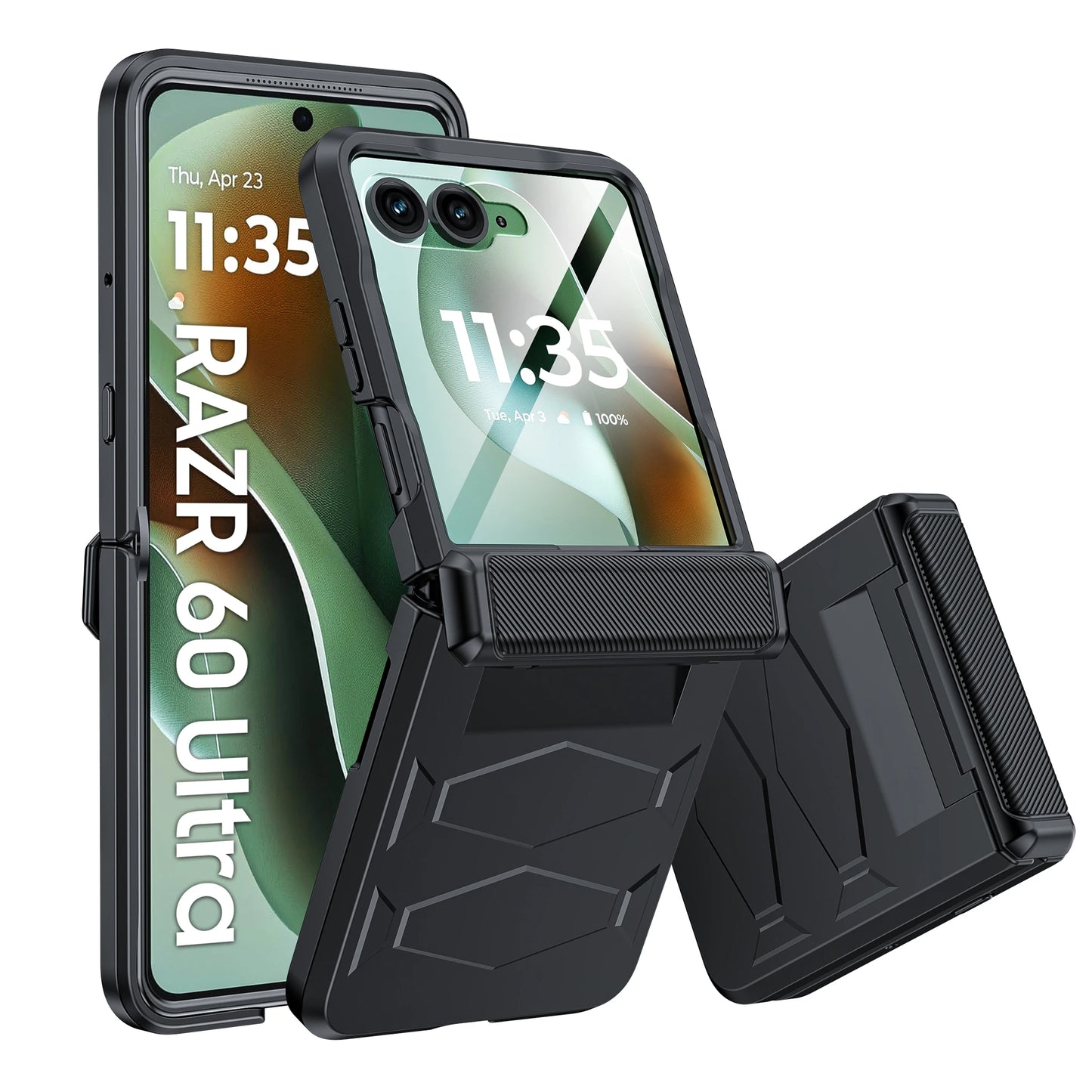 MOTO Razr Non-Slip Texture Rugged Hinge Protection Case
