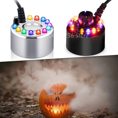 Halloween Ultrasonic Mist Maker Fogger with LED Pumpkin Light