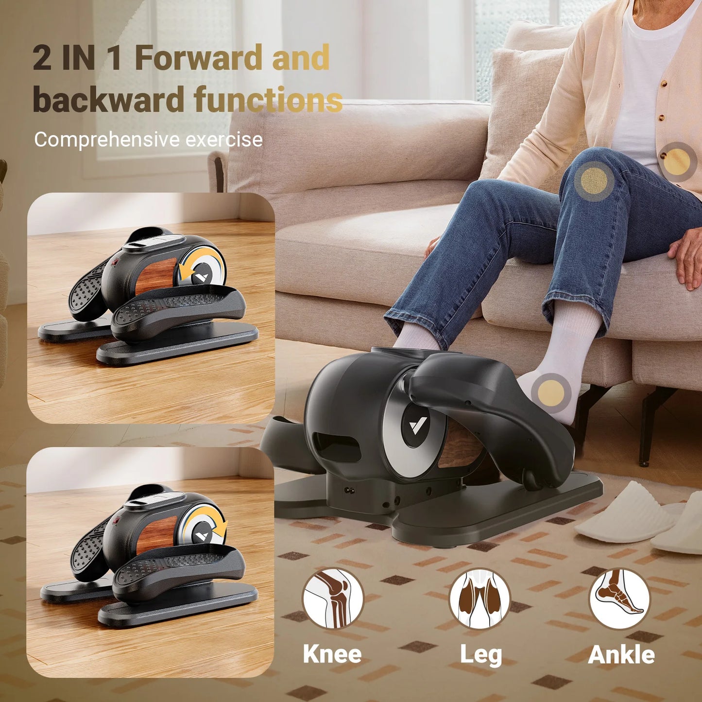 MERACH Under Desk Elliptical Leg Exerciser