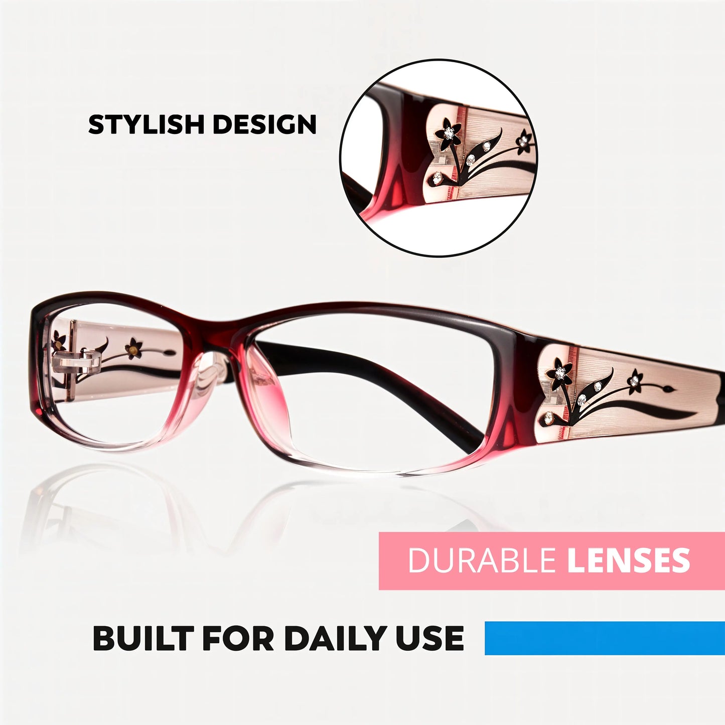 EYEBOGO Kaylee Rectangle Classic Frame Readers