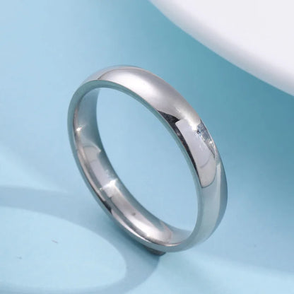 Simple 6mm Titanium Wedding Band - Hypoallergenic Couple Ring