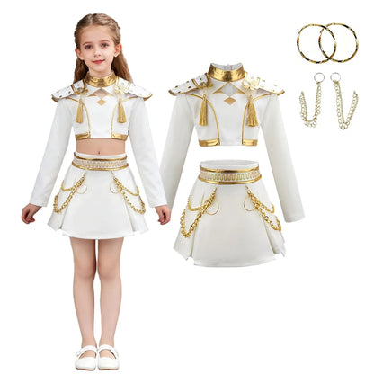 Women's Royal Gold Trim Cosplay Costume Suit