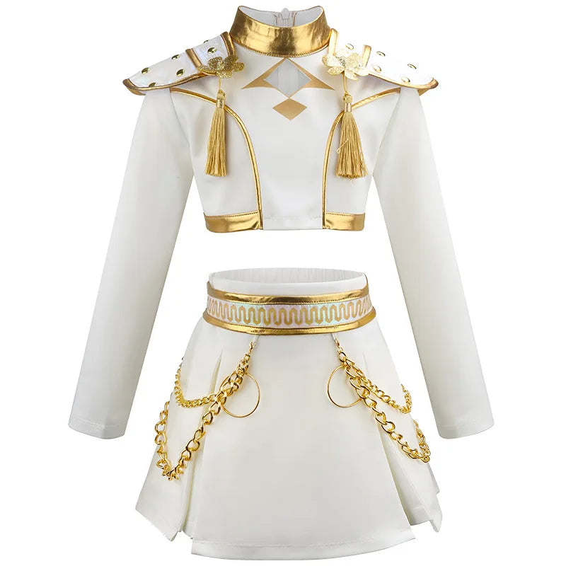 Women's Royal Gold Trim Cosplay Costume Suit