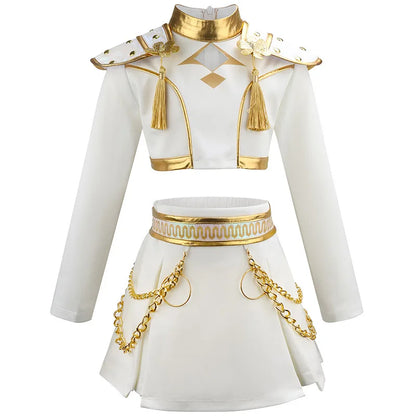 Women's Royal Gold Trim Cosplay Costume Suit