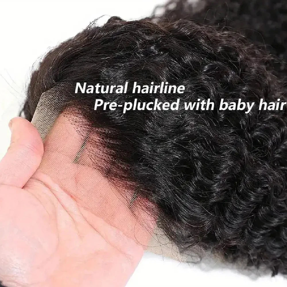 24" Curly Lace Front Human Hair Wigs