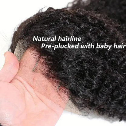 24" Curly Lace Front Human Hair Wigs