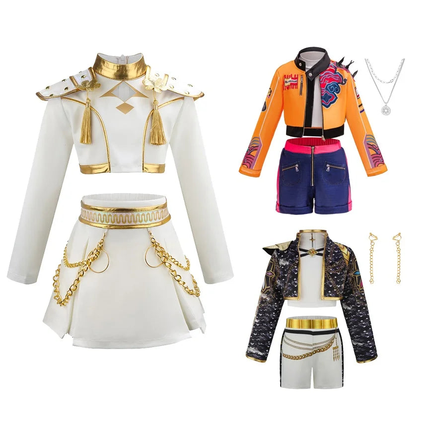 Women's Royal Gold Trim Cosplay Costume Suit