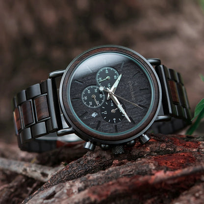 BOBO BIRD Wooden Quartz Wristwatch