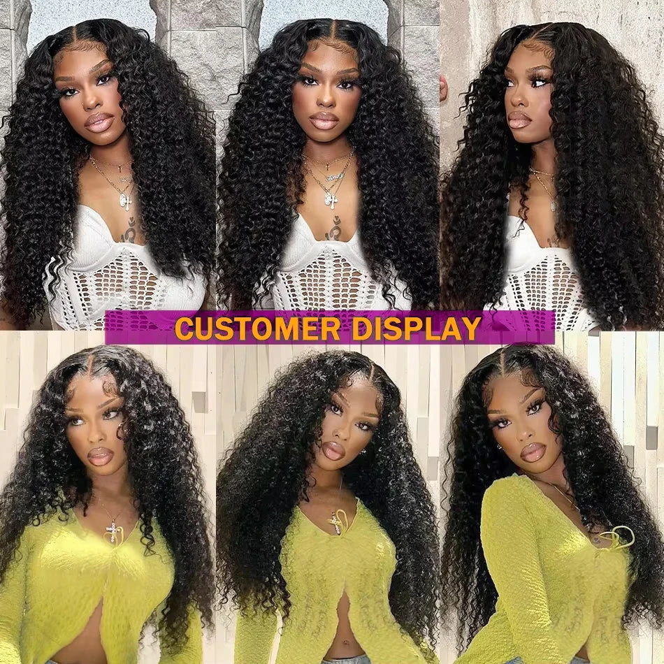 24" Curly Lace Front Human Hair Wigs