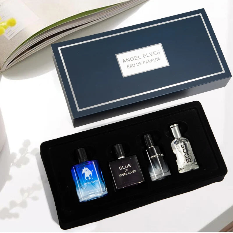 4-Piece Luxury Men’s Cologne Gift Set – Long-Lasting Fragrance & Pheromone Perfume (30ml x 4)
