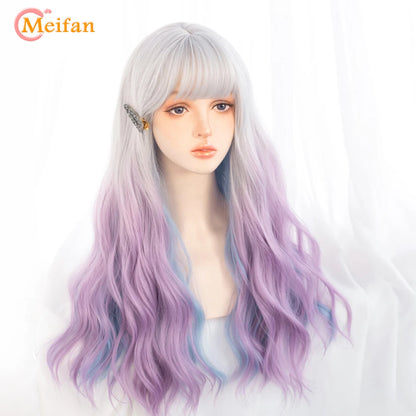 Synthetic Long Straight Lolita Wig with Bangs