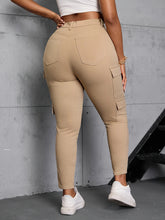 High Waist Straight Cargo Jeans