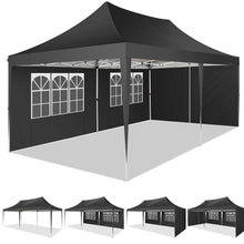 10x20ft Pop Up Canopy Gazebo With 6 Sidewalls & 3 Adjustable Heights