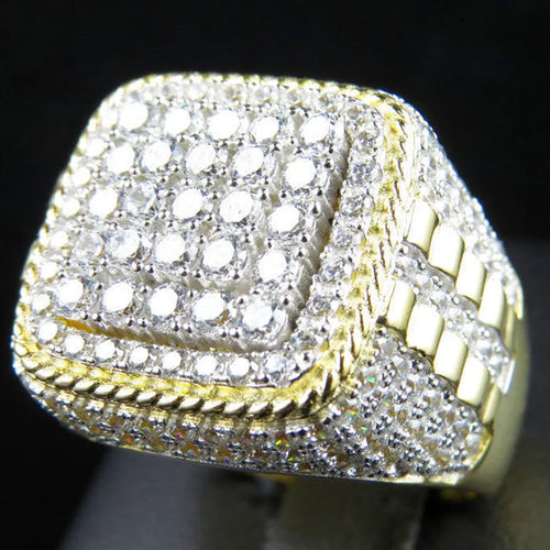 Huitan Trendy Cubic  Micro Paved Cubic Zirconia Rings