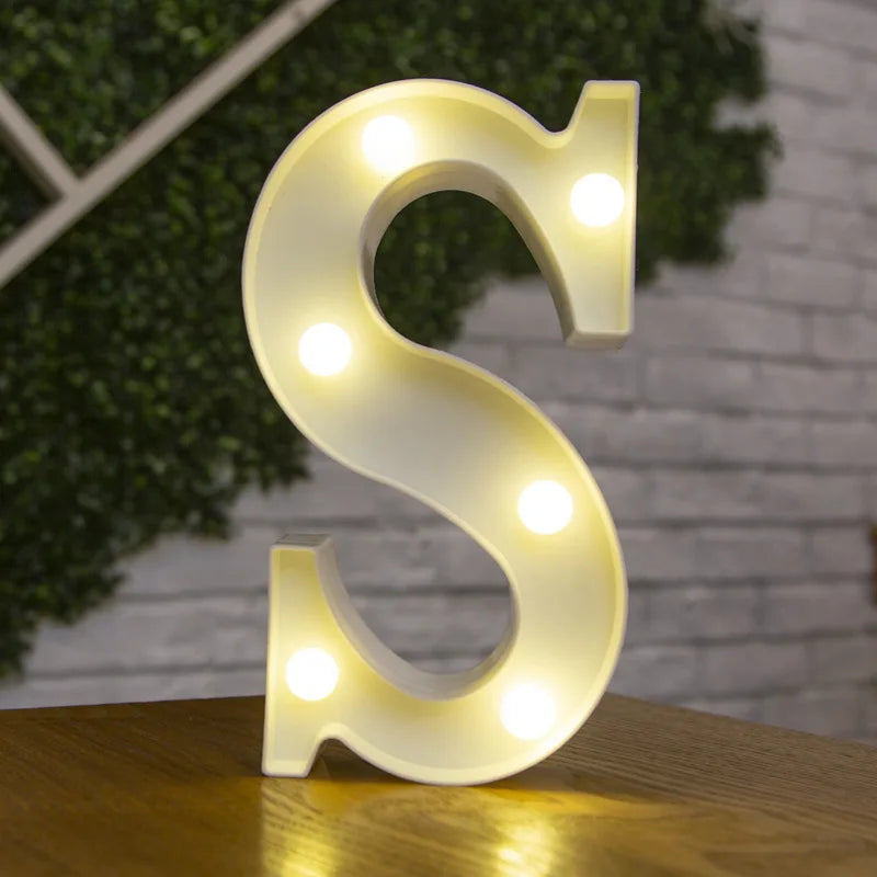Alphabet Letter & Number LED Marquee Lights - Warm White Light-Up Decor