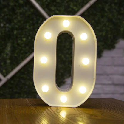 Alphabet Letter & Number LED Marquee Lights - Warm White Light-Up Decor