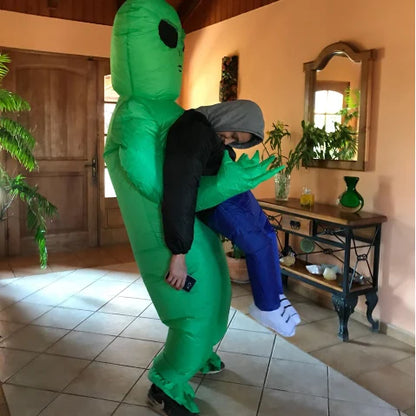 Funny Green Alien Inflatable Costume - Adult & Kids Blow Up Cosplay Outfit