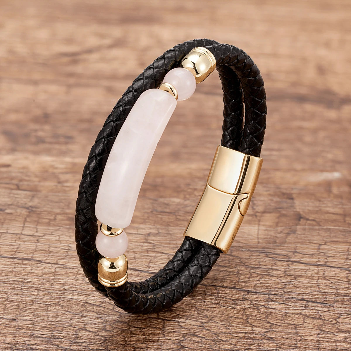 Genuine Leather Multilayer Natural Stone Bracelet
