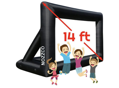 Outdoor Giant Inflatable Blow Up Home Theater Projection Screen With Blower & Accessories