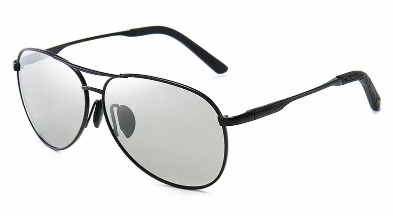 Polarized Photochromic Metal Frame Aviator Sunglasses