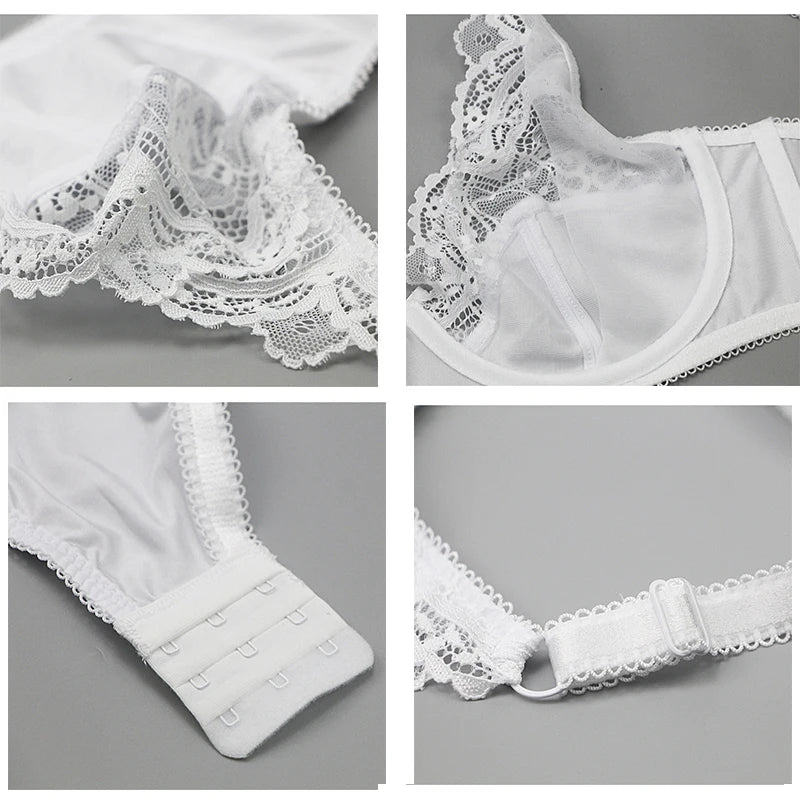 DAINAFANG Women's Sexy Lace Push-Up Bra & Panty Set