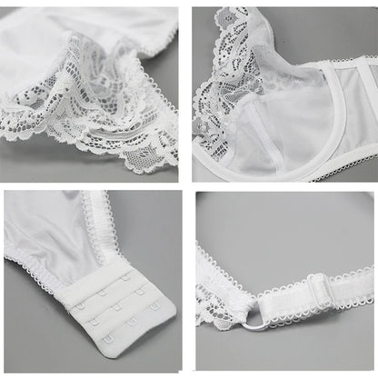 DAINAFANG Women's Sexy Lace Push-Up Bra & Panty Set
