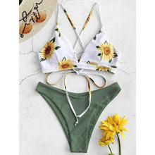 Sunflower Printed Bikini Set