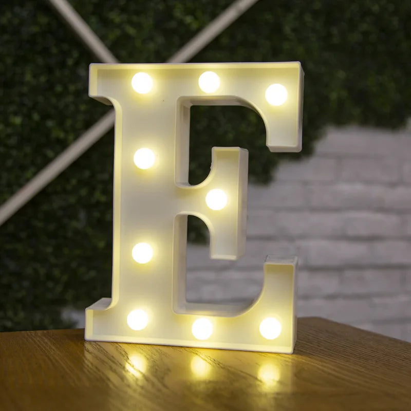 Alphabet Letter & Number LED Marquee Lights - Warm White Light-Up Decor