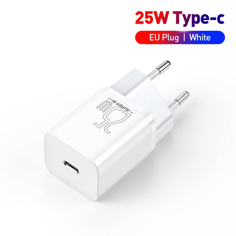 Baseus 25W USB-C PD Super Fast Wall Charger (EU Plug)