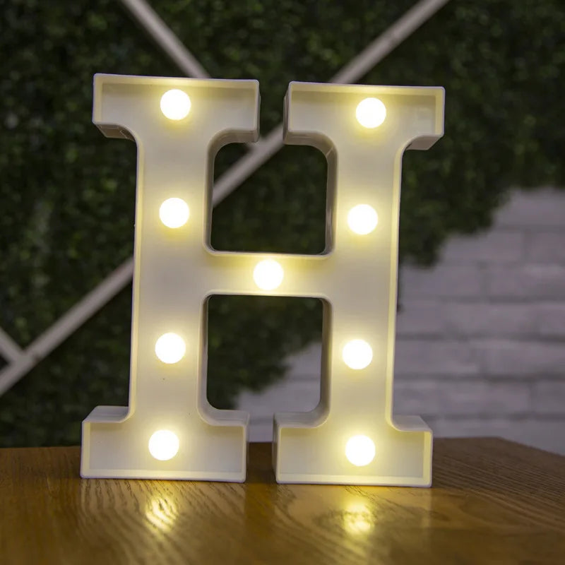 Alphabet Letter & Number LED Marquee Lights - Warm White Light-Up Decor